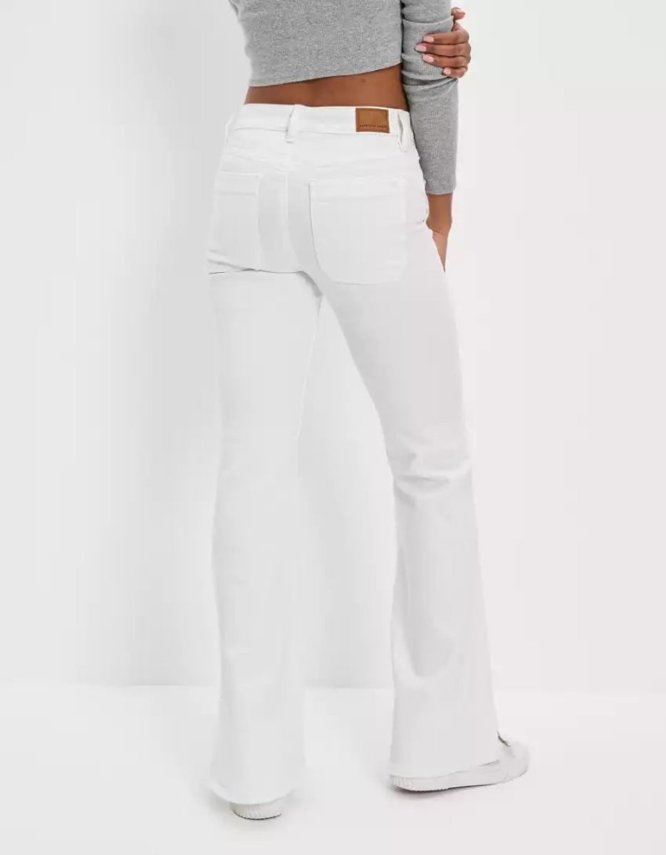 Jean American Eagle AE Ne(x)t Level Festival Flare Blanche Femme | OZO-41277263